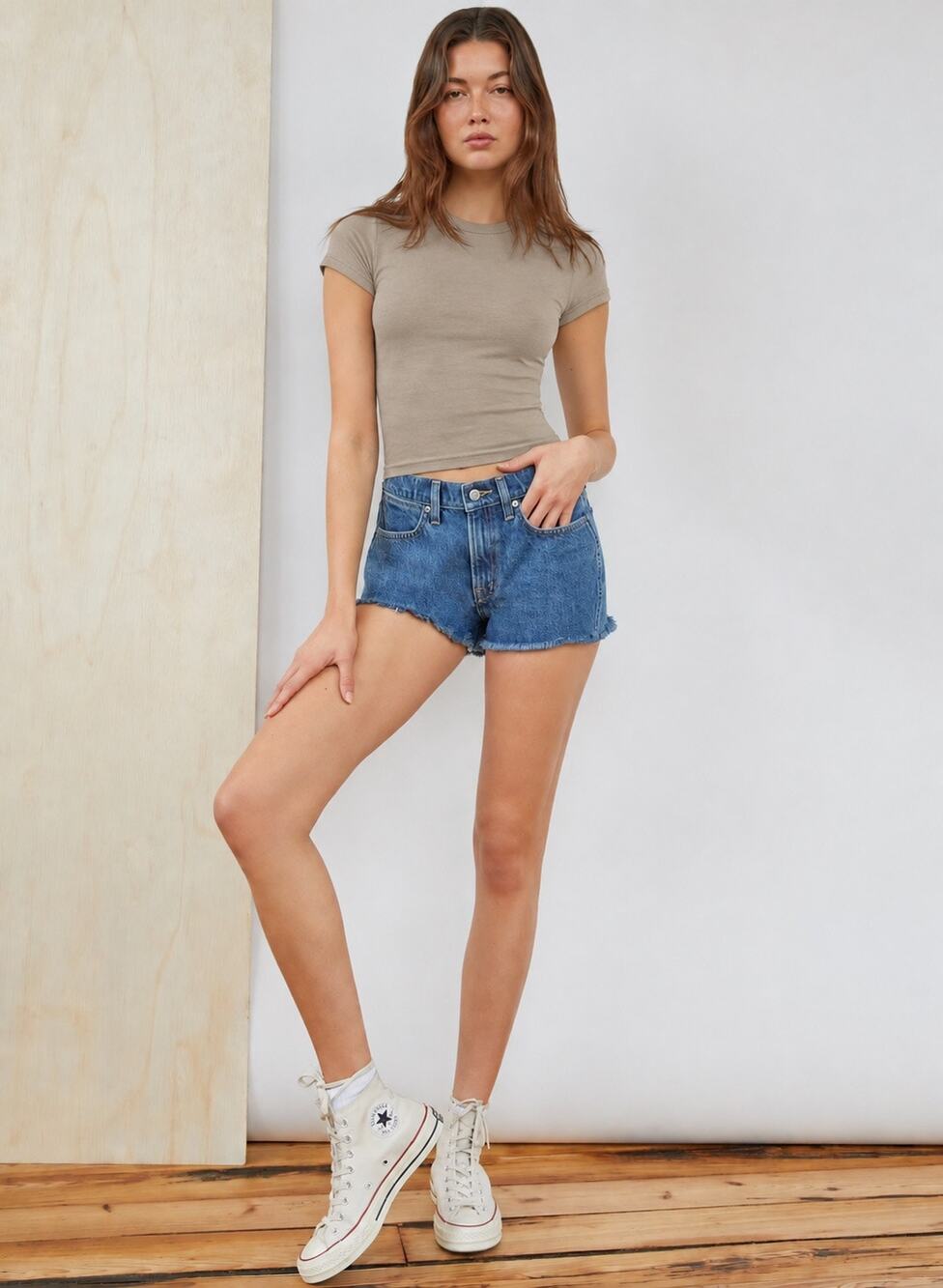 Aritzia Sunday Best SinchSeamless Tee - Tan, Women's S